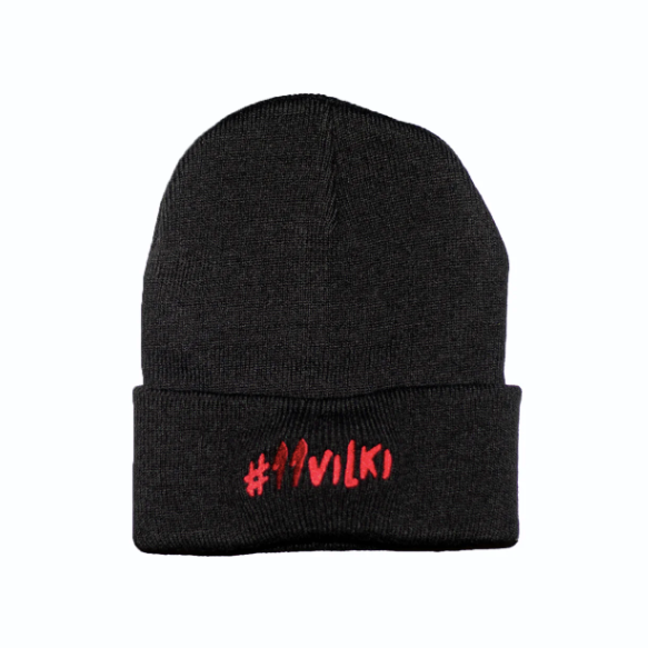 #11vilki melna ziemas cepure